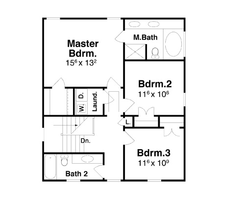 Second Floor image of BARTLETT House Plan